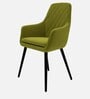 Modern Dining Chair with Armrest In Green Color