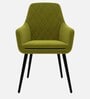 Modern Dining Chair with Armrest In Green Color