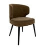 Urban Maharaja Suede Dining Chair In Brown Colour