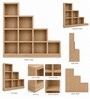 Urban Majesty Premium Multi Utility Rack Book Shelf In Sylvan Oak Light Finish