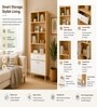 Urban Majesty Premium Multi Utility Rack Book Shelf In Sylvan Oak Light Finish