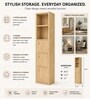 Urban Majesty Premium Multi Utility Rack Book Shelf In Sylvan Oak Light Finish