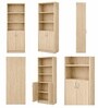 Urban Majesty Premium Multi Utility Rack Book Shelf In Sylvan Oak Light Finish