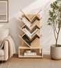 Urban Majesty Premium Multi Utility Rack Book Shelf In Sylvan Oak Light Finish