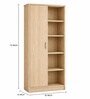 Urban Majesty Premium Multi Utility Rack Book Shelf In Sylvan Oak Light Finish