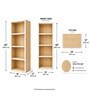 Urban Majesty Premium Multi Utility Rack Book Shelf In Sylvan Oak Light Finish