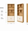 Urban Majesty Premium Multi Utility Rack Book Shelf In Sylvan Oak Light Finish