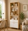 Urban Majesty Premium Multi Utility Rack Book Shelf In Sylvan Oak Light Finish