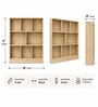 Urban Majesty Premium Multi Utility Rack Book Shelf In Sylvan Oak Light Finish