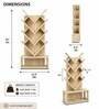 Urban Majesty Premium Multi Utility Rack Book Shelf In Sylvan Oak Light Finish