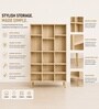 Urban Majesty Premium Multi Utility Rack Book Shelf In Sylvan Oak Light Finish
