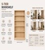 Urban Majesty Premium Multi Utility Rack Book Shelf In Sylvan Oak Light Finish