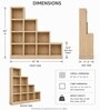 Urban Majesty Premium Multi Utility Rack Book Shelf In Sylvan Oak Light Finish