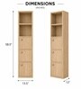 Urban Majesty Premium Multi Utility Rack Book Shelf In Sylvan Oak Light Finish