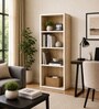 Urban Majesty Premium Multi Utility Rack Book Shelf In Sylvan Oak Light Finish
