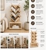 Urban Majesty Premium Multi Utility Rack Book Shelf In Sylvan Oak Light Finish