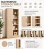 Urban Majesty Premium Multi Utility Rack Book Shelf In Sylvan Oak Light Finish