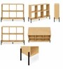 Urban Majesty Premium Multi Utility Rack Book Shelf In Sylvan Oak Light Finish