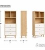 Urban Majesty Premium Multi Utility Rack Book Shelf In Sylvan Oak Light Finish