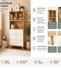 Urban Majesty Premium Multi Utility Rack Book Shelf In Sylvan Oak Light Finish