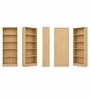 Urban Majesty Premium Multi Utility Rack Book Shelf In Sylvan Oak Light Finish