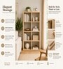 Urban Majesty Premium Multi Utility Rack Book Shelf In Sylvan Oak Light Finish