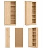 Urban Majesty Premium Multi Utility Rack Book Shelf In Sylvan Oak Light Finish