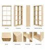 Urban Majesty Premium Multi Utility Rack Book Shelf In Sylvan Oak Light Finish