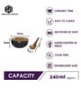 Urban Mattee Black Ceramic Bowl Set of 2(240ml Each)