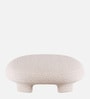 Urban Opulence Velvet Fabric Bench Ottoman In Cream Colour