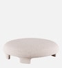 Urban Opulence Velvet Fabric Bench Ottoman In Cream Colour