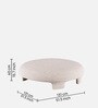 Urban Opulence Velvet Fabric Bench Ottoman In Cream Colour
