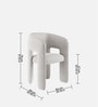 Urban Opulence Boucle Dining Chair In White Colour