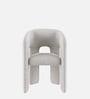 Urban Opulence Boucle Dining Chair In White Colour