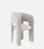 Urban Opulence Boucle Dining Chair In White Colour