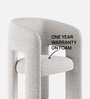 Urban Opulence Boucle Dining Chair In White Colour