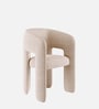 Urban Opulence Boucle Dining Chair In White Colour