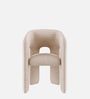 Urban Opulence Boucle Dining Chair In White Colour