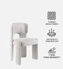 Urban Opulence Premium Boucle Dining Chair In Beige Colour
