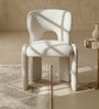 Urban Opulence Premium Boucle Dining Chair In Beige Colour