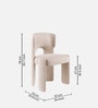 Urban Opulence Premium Boucle Dining Chair In Beige Colour