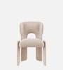 Urban Opulence Premium Boucle Dining Chair In Beige Colour
