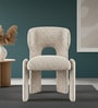Urban Opulence Premium Boucle Dining Chair In Beige Colour