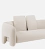 Urban Opulence Velvet Fabric Three-Seater Sofa In White Colour
