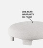 Urban Opulence Velvet Fabric Bench Ottoman In Cream Colour