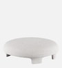 Urban Opulence Velvet Fabric Bench Ottoman In Cream Colour