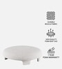 Urban Opulence Velvet Fabric Bench Ottoman In Cream Colour