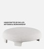 Urban Opulence Velvet Fabric Bench Ottoman In Cream Colour
