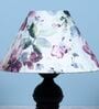 Urban Radiance Black Metal Table Lamp With Cobra Saffron Print Satin Shade