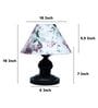 Urban Radiance Black Metal Table Lamp With Cobra Saffron Print Satin Shade